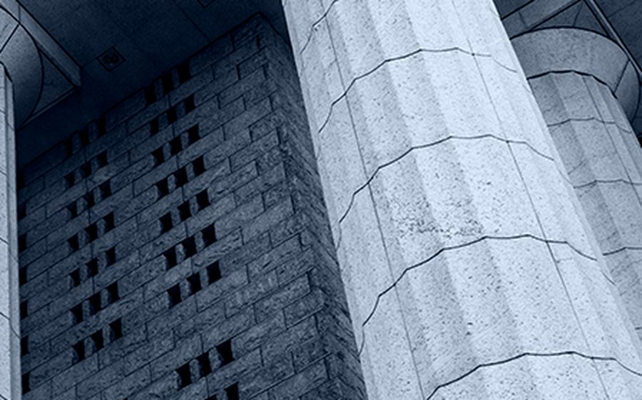 Colunas de um edifício clássico